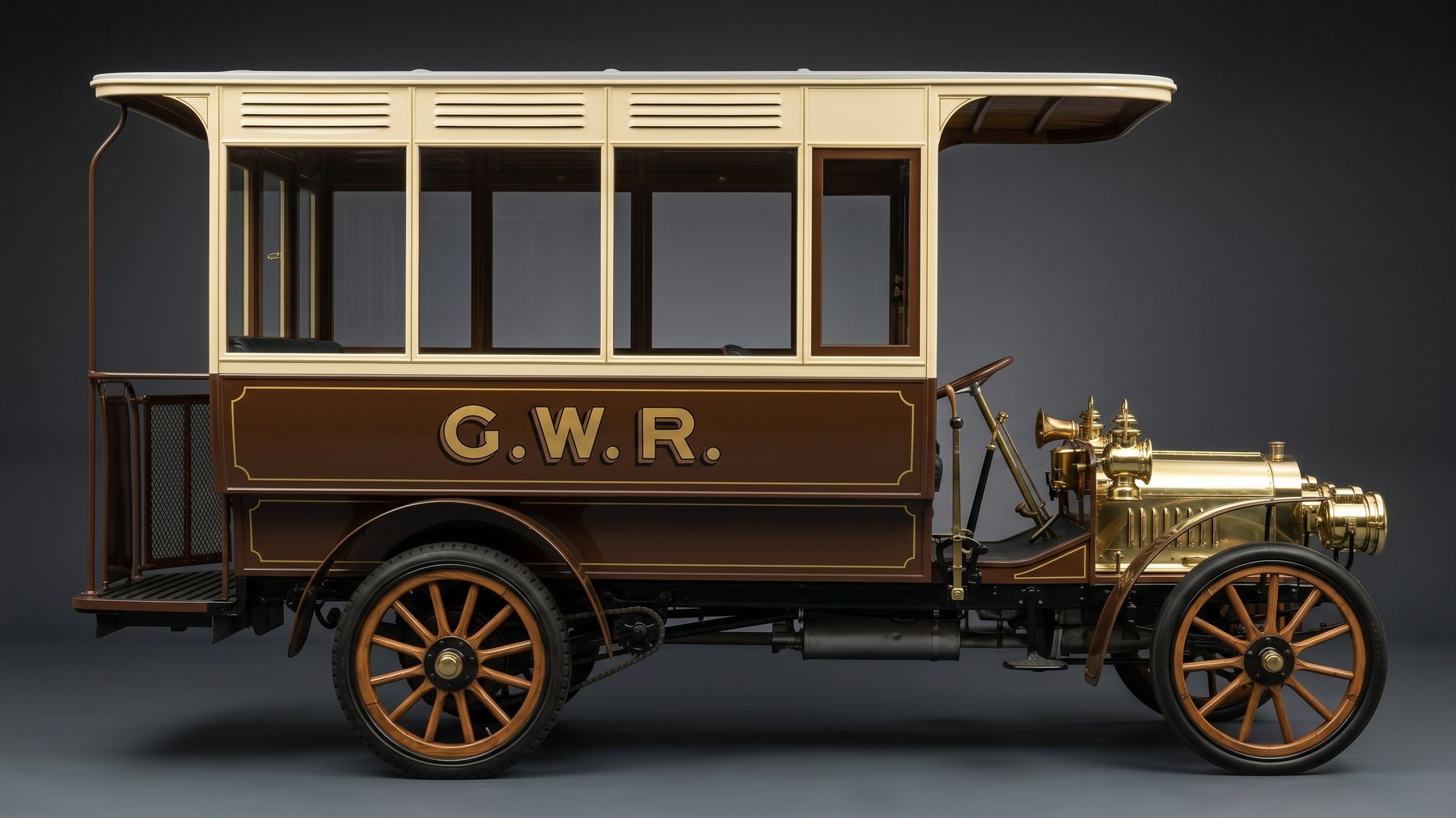 1905 GWR Maudslay bus in studio